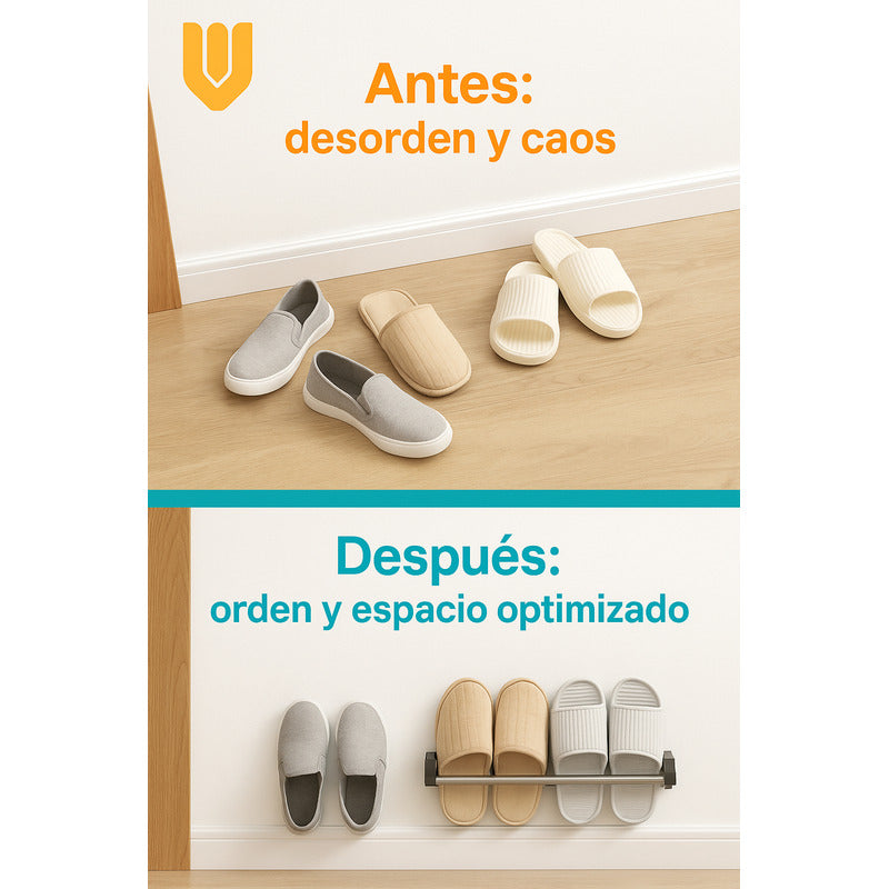 Organizador Zapatos Colgante Closet Tela Ahorro Espacio Negro