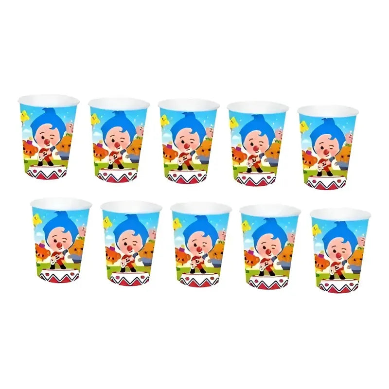 X20 Vasos Cumpleaños Vasos Desechable Cumpleaños Plim Plim Plim Plim
