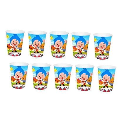 X20 Vasos Cumpleaños Vasos Desechable Cumpleaños Plim Plim Plim Plim