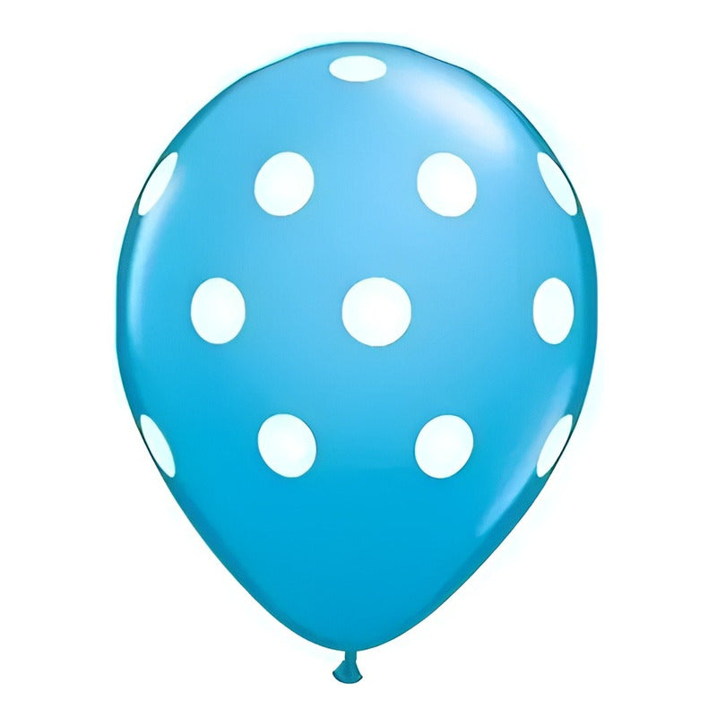 Pack X6 Globos Lunares Cumpleaños Globo Unicolor Decoracion