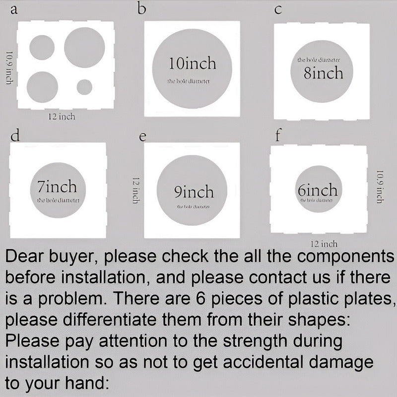 Calibrador De Globos Caja Calibrador Para Globos Plegable Blanco Calibrador