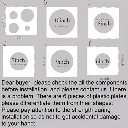 Calibrador De Globos Caja Calibrador Para Globos Plegable Blanco Calibrador