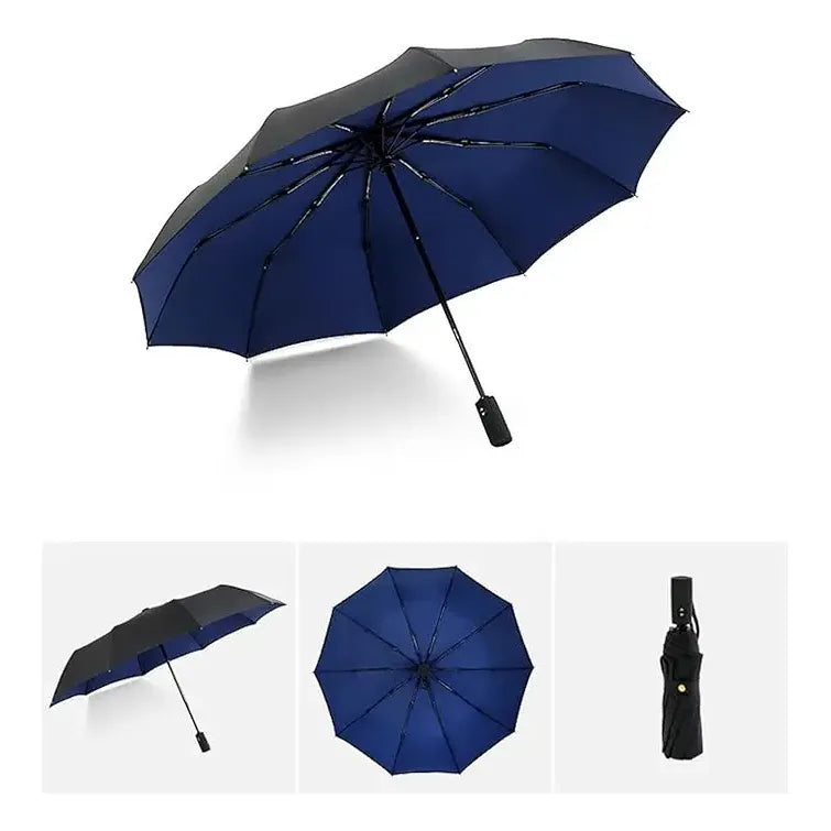 Parasol Retractil Sombrilla Plegable Paragua Lluvia 8 Varill