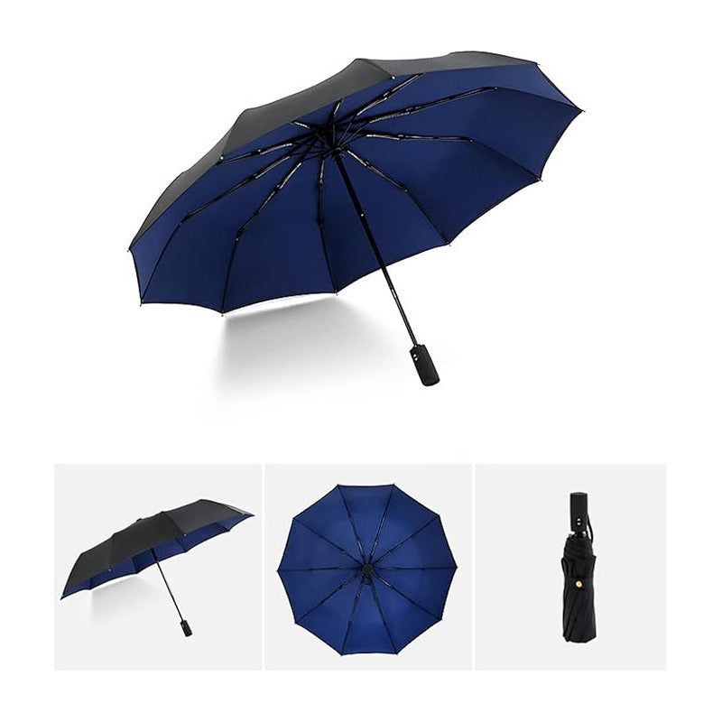Parasol Retractil Sombrilla Plegable Paragua Lluvia 8 Varill