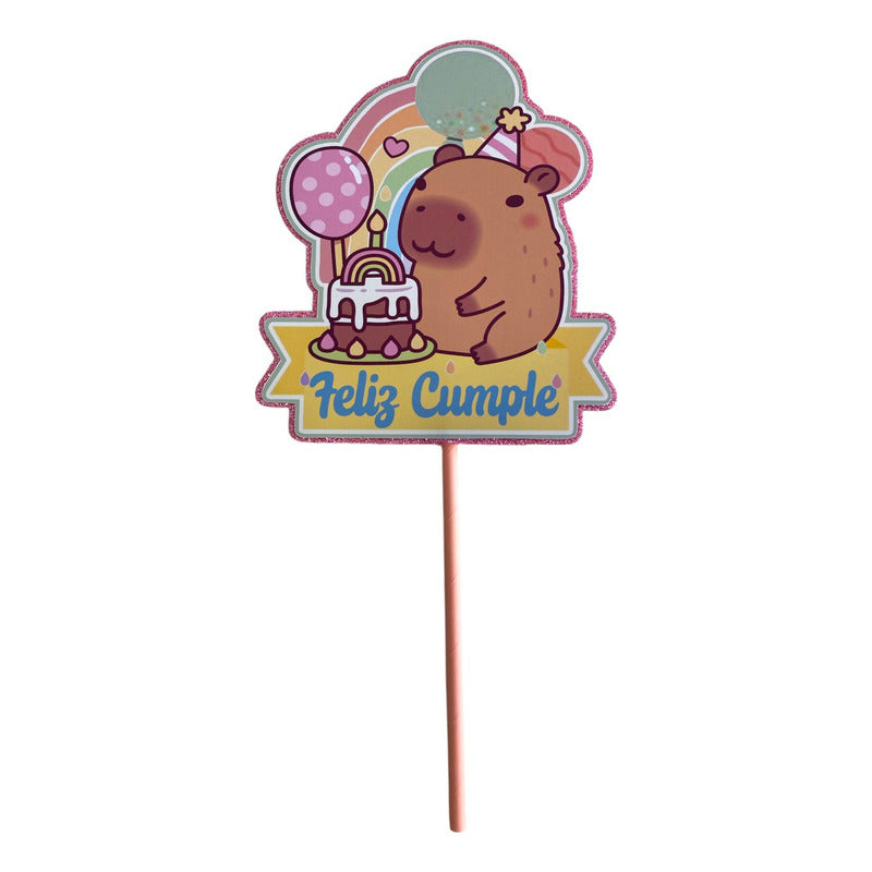 Topper Cumpleaños Torta Cotillon Cup Cake Fiestas Decoracion