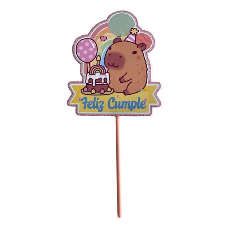 Topper Cumpleaños Torta Cotillon Cup Cake Fiestas Decoracion