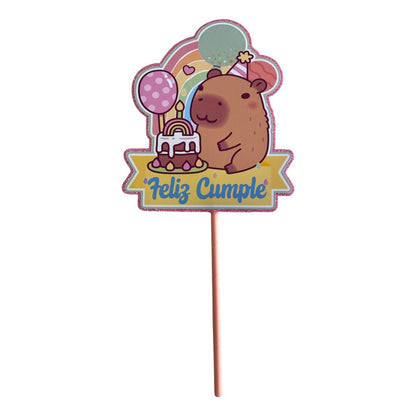 Topper Cumpleaños Torta Cotillon Cup Cake Fiestas Decoracion