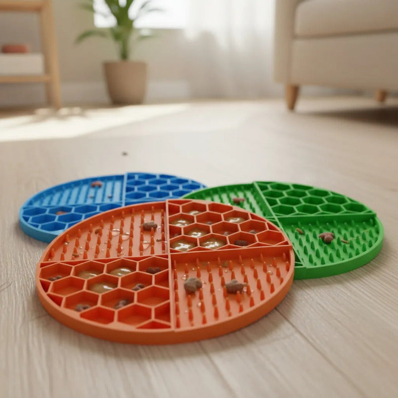 Lickimat Comida Mascotas Dispensador Alimento Perros Gatos Multicolor