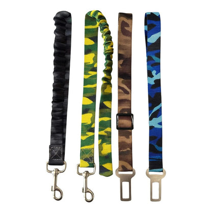 Cinturón De Seguridad Para Perro Gato Correa Elástica Auto  Negro