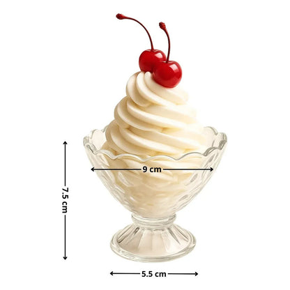 Vitrineon Cl 6 Copas Helado Vidrio Pack 6 Vasos Postre Trans Transparente