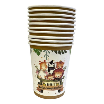 X30 Vasos Safari Decoracion Desechables Fiesta Celebracion