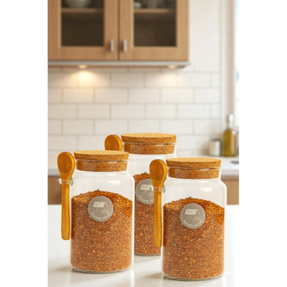 Frasco Para Condimentos Organizador Cocina Contenedor Tapa