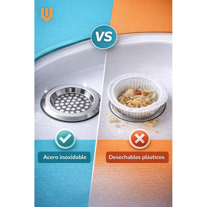 X6 Rejilla Filtro Lavaplato Escurridor Organizador Lavaplato Gris 006-2