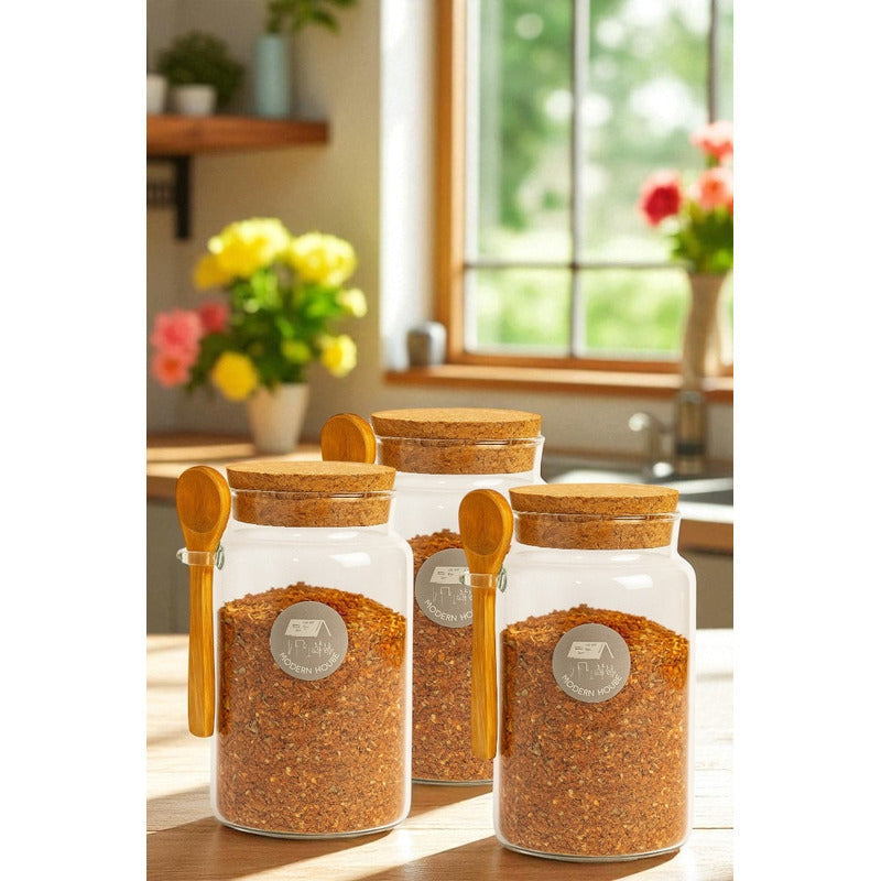 Frasco Para Condimentos Organizador Cocina Contenedor Tapa Transparente