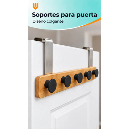 Perchero Ropa Madera 40cm Negro 5 Ganchos Vitrineon Cl Negro Perchero Puerta Bambú Blanco Cinco Ganchos Colgador Ropa Toallas Bolsos Organizador Horizontal Dormitorio Entrada Hogar 40cm