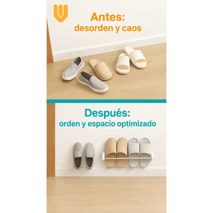 Organizador Zapatero Colgante Tela Resistente Multiuso Close Blanco