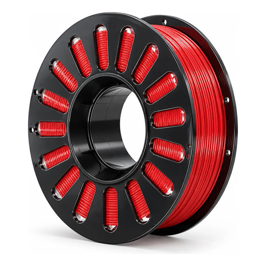 Filamento Impresora 3d Rojo 1,75mm ±0,02mm Rollo Carrete Rojo Filamento Impresión Tridimensional Bobina Rollo Carrete Negro Modelado Digital Prototipos Figuras Diseños Maquetas 1,75 Mm