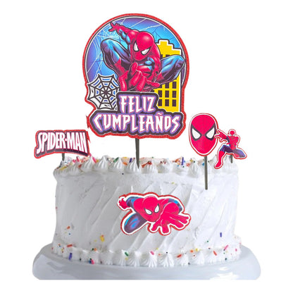 Topper Spiderman Torta Cotillon Spiderman Cup Cake Fiesta