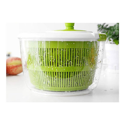 Centrifugador Secadora De Lechuga Escurridor De Verduras Color Blanco/verde