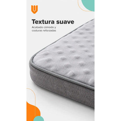 Cama Mascotas Perros Acolchada Resistente Lavable 90x72cm Color Gris