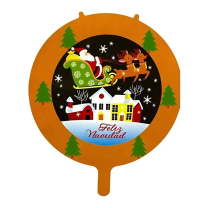 Globos Metálicos Feliz Navidad Decoración Fiesta Globos 680 Naranja Claro