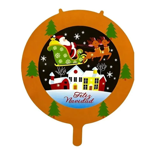 Globos Metálicos Feliz Navidad Decoración Fiesta Globos 680 Naranja Claro