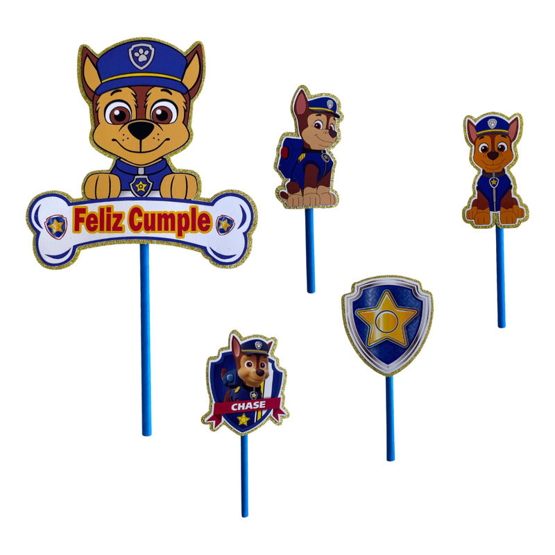 Topper Torta Cotillon Cup Cake Topper Fiesta Paw Patrol