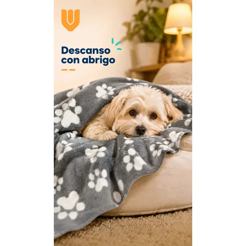 Frazada Manta Abrigo Suave Perro Gato Lavable Invierno 60*90 Multicolor Hembra Surtido Aleatorio Paños Mascotas Diseño Huellas 60x90