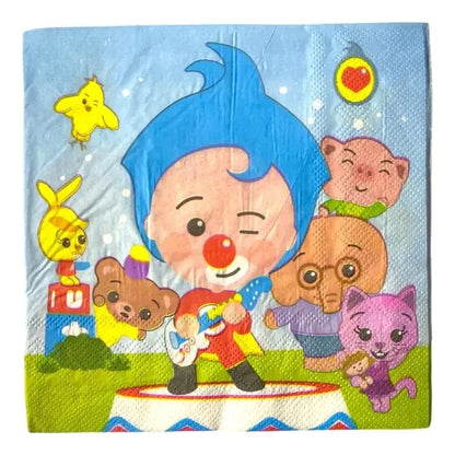 X80 Servilletas Plim Plim Decoracion Cumpleaños Plim Plim Celeste Plim Plim 881