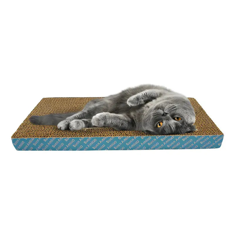 Rascador De Gato Con Catnip De Carton Cosas De Gatos Rascador Carton Corrugado Tus Mascotas Rascador Ola Amarillo