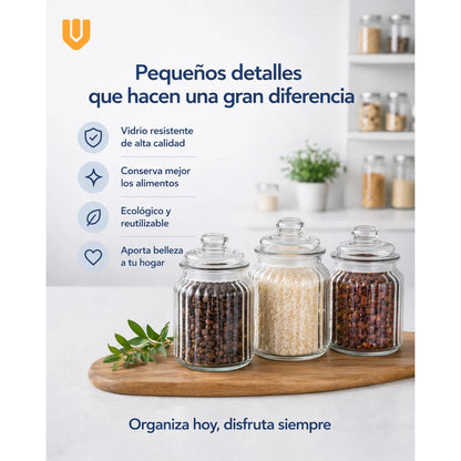 X2 Azucarero Frascos Especieros Hermetico Bombonera Azucarer Transparente