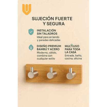 Pack 4 Unidades Colgantes Domesticos Sujetador Multiuso Avellana Suave Matiz Artesanal Inspiracion Escandinava Atmosfera Confort Espacio Hogareno