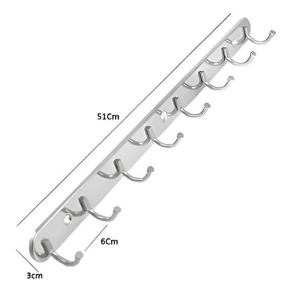 X2 Colgador Perchero Aluminio De Pared Para Toallas Ropa
