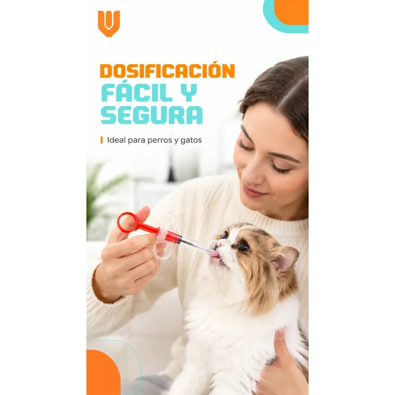 X2 Jeringa Aplicador Medicamento Jeringa Dosificador Mascota Multicolor