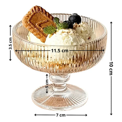 12 Copas De Helado Copas De Cristal Copas Vidrio Postre Hela Transparente