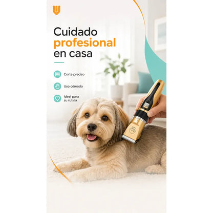 2 Máquinas Cortapelo Mascotas Perros Gatos Peluquería Groomi Dorado