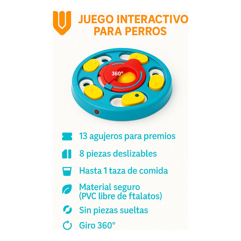 Juguete Comedero Perro Interactivo Estimula Inteligencia Multicolor