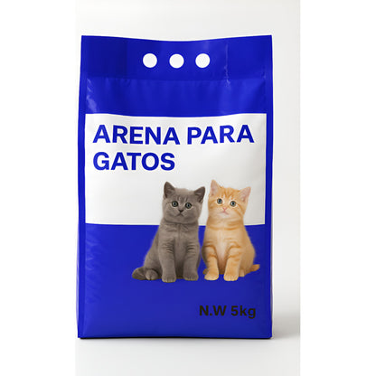 Arena Gatos Premium 5kg Lavanda Bajo Polvo Larga Duración Ef