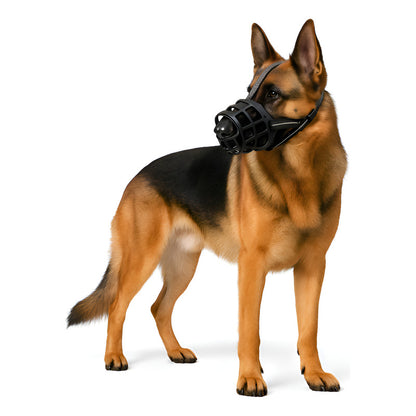 Bozal Perro Xl Vitrineon Cl Caucho Ajustable Antiescape