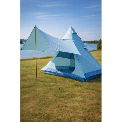 Carpa Camping 4 Personas Estructural Alta Resistencia Celeste