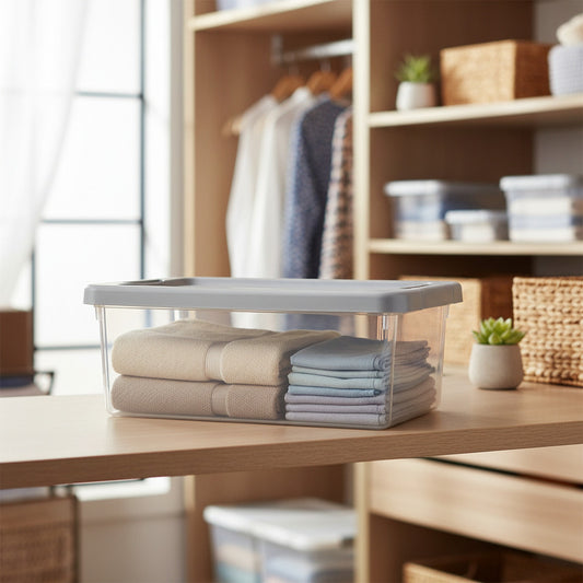 Caja Transparente Aplilable Organizadora Almacenamiento 10 L