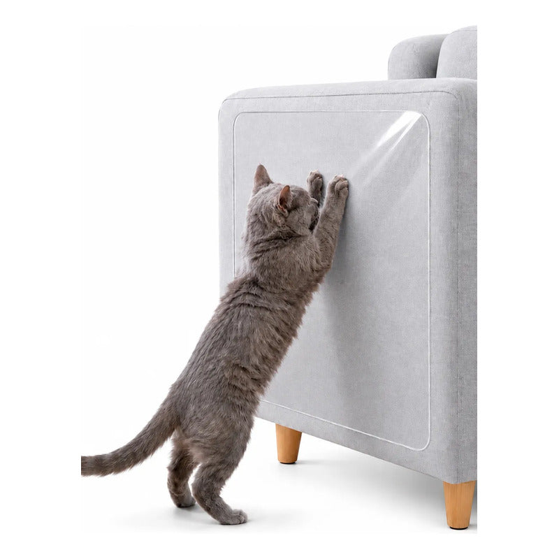 2 Rascadores Gatos Antiarañazos Rasguños Sofá Sillón Protect Blanco 43x30