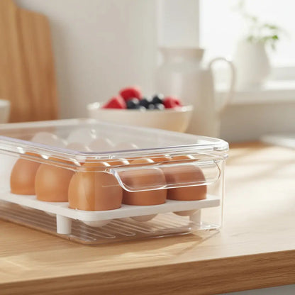 Organizador De Huevos Huevera Porta Huevos Contenedor Huevos Transparente