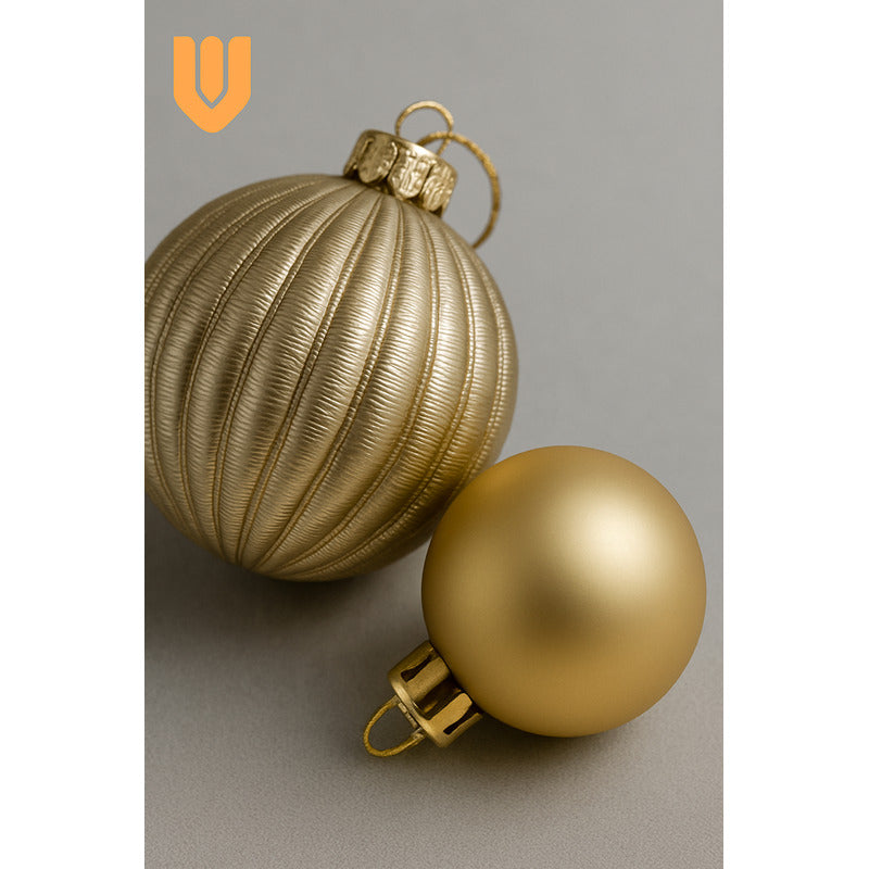 Decoración Árbol Navidad Set 28 Esferas Plástico 12.5 Cm