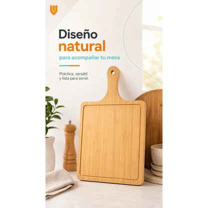 8 Tabla Pizza Tabla Picoteo Tabla Picar Madera Bambu 27x30cm Tabla Cuadrada Tabla Bambu Pizza Picoteo Madera Rectangular 27x30cm Espesor 8mm Mango Quesos Aperitivos Cocina 27x30