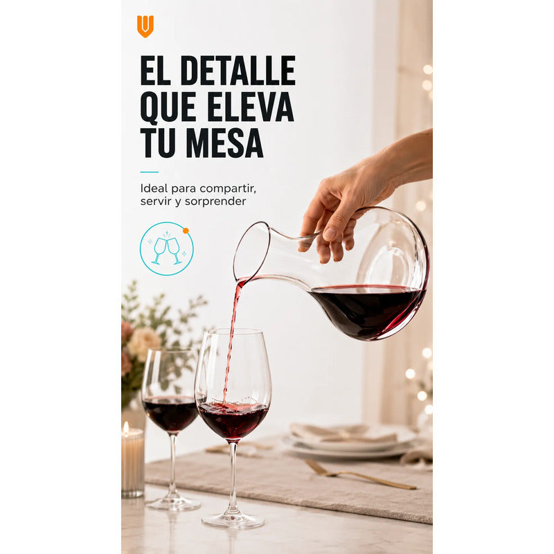 Aireador Para Vinos Decantador De Vino 1500ml Aireador Vino Transparente