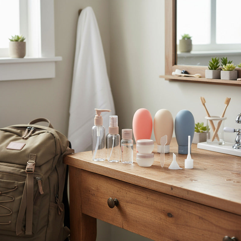 Set 11 Botella Viaje Portátil Contenedores Accesorio Shampoo