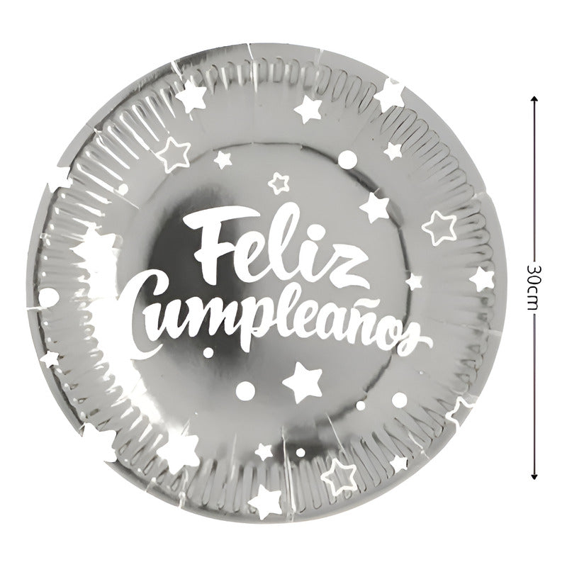 10 Platos Cumpleaños Desechables Decoración Cumpleaños 884