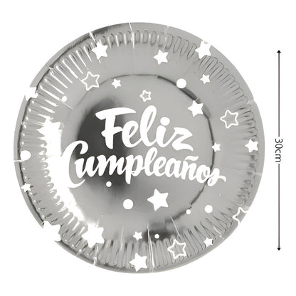 10 Platos Cumpleaños Desechables Decoración Cumpleaños 884