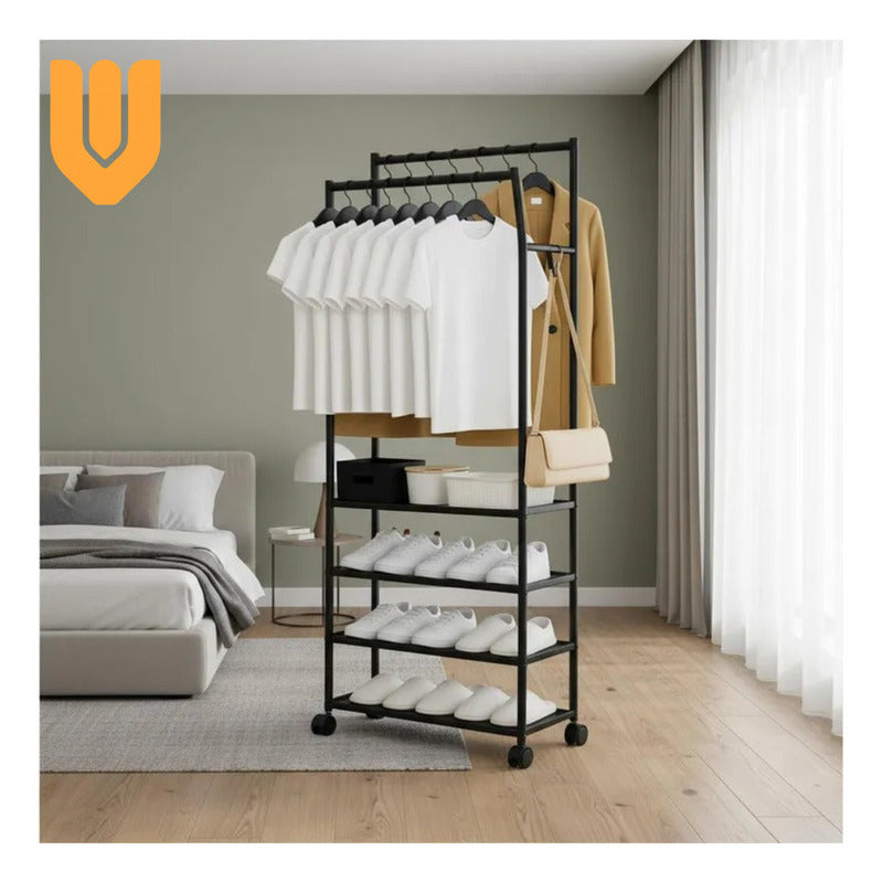 Perchero Organizador Colgante Perchero Doble Barra 5 Niveles